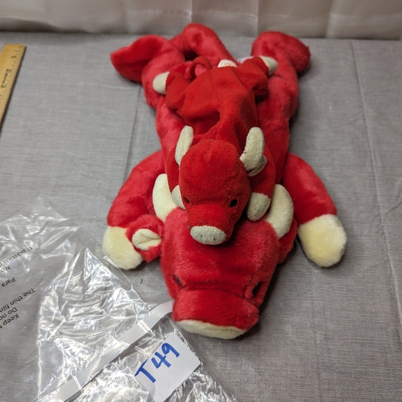 1995 1998 TY Beanie Buddies Babies Snort Red Bull Plush Toy 9" 15" Lot Of 2 - Picture 13 of 13